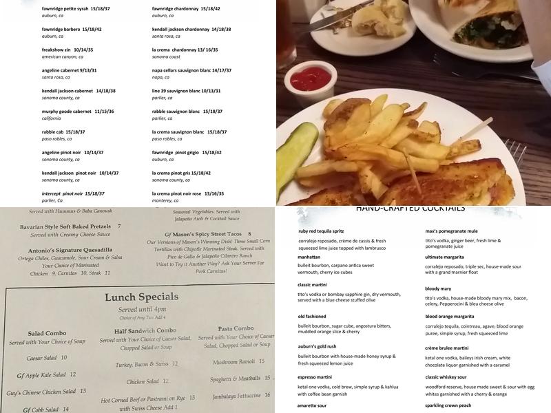 Max's Restaurant & Bar Menu