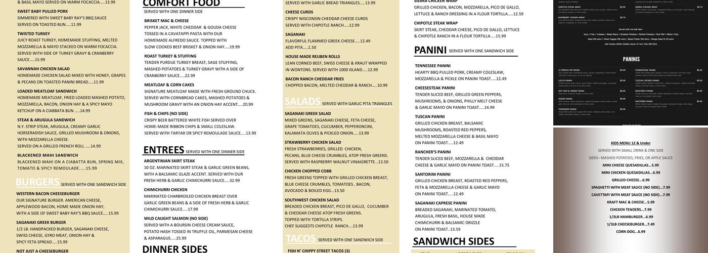 Metro Grill & Bar Menu