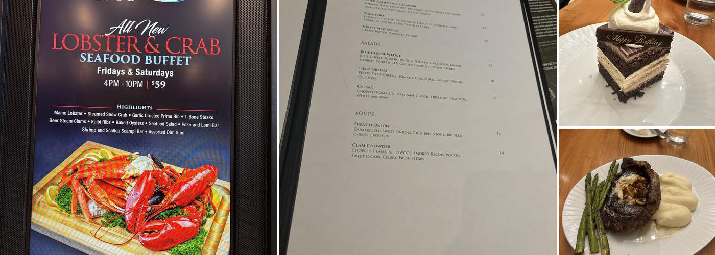 Henry's Steakhouse Menu