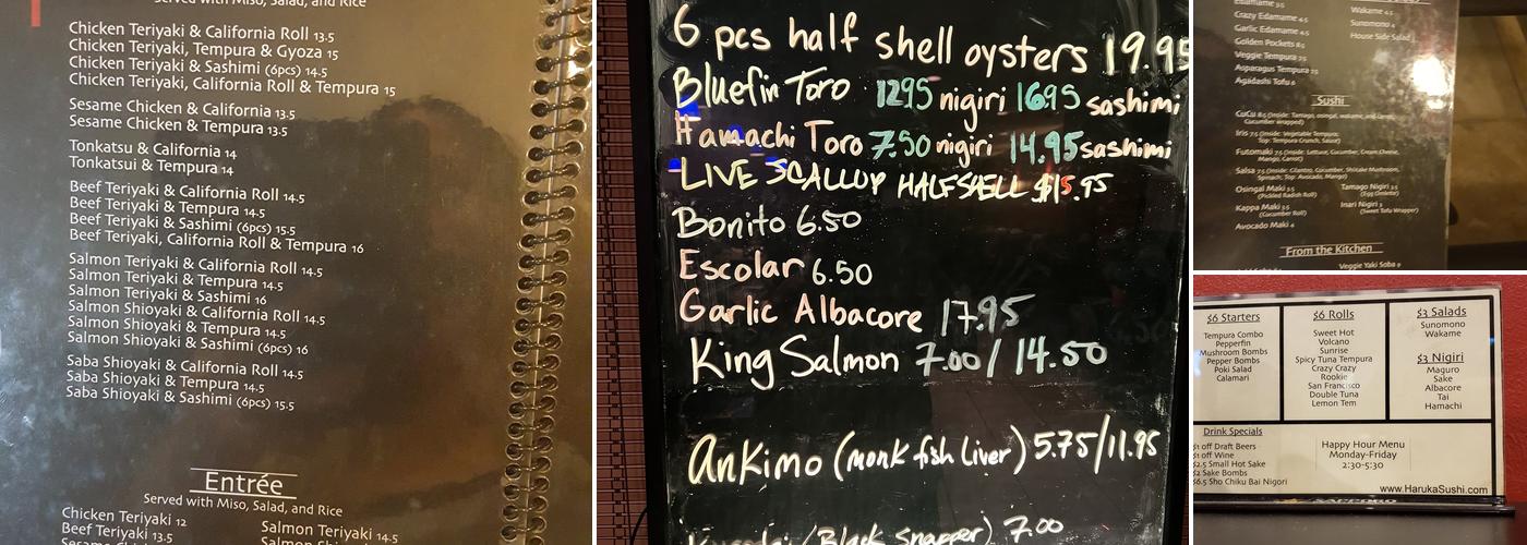 Hazumi Sushi Bar Menu