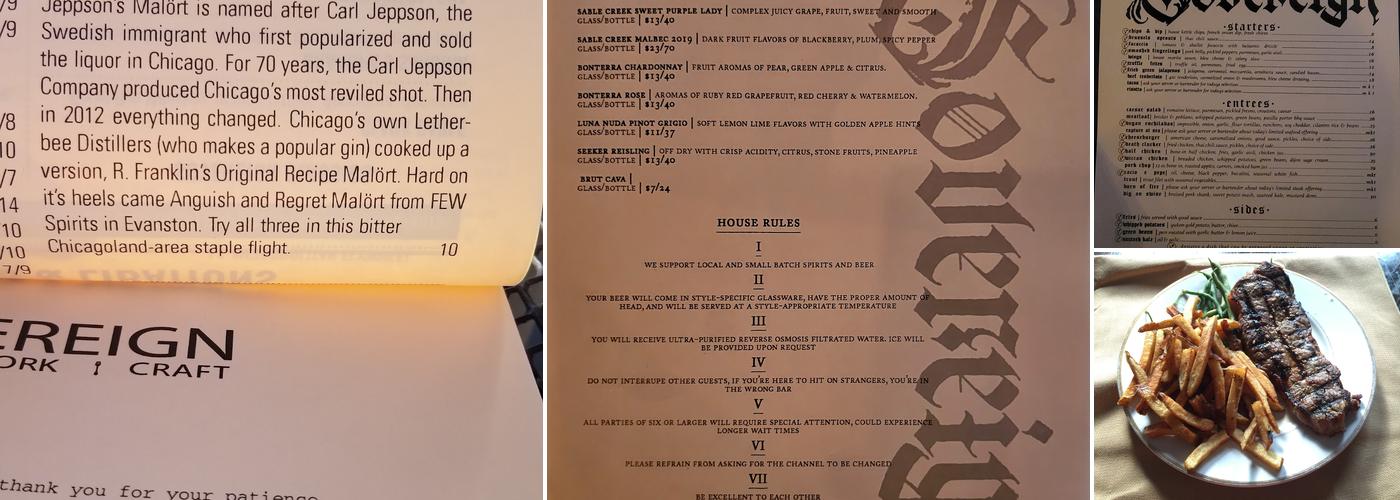Sovereign Menu