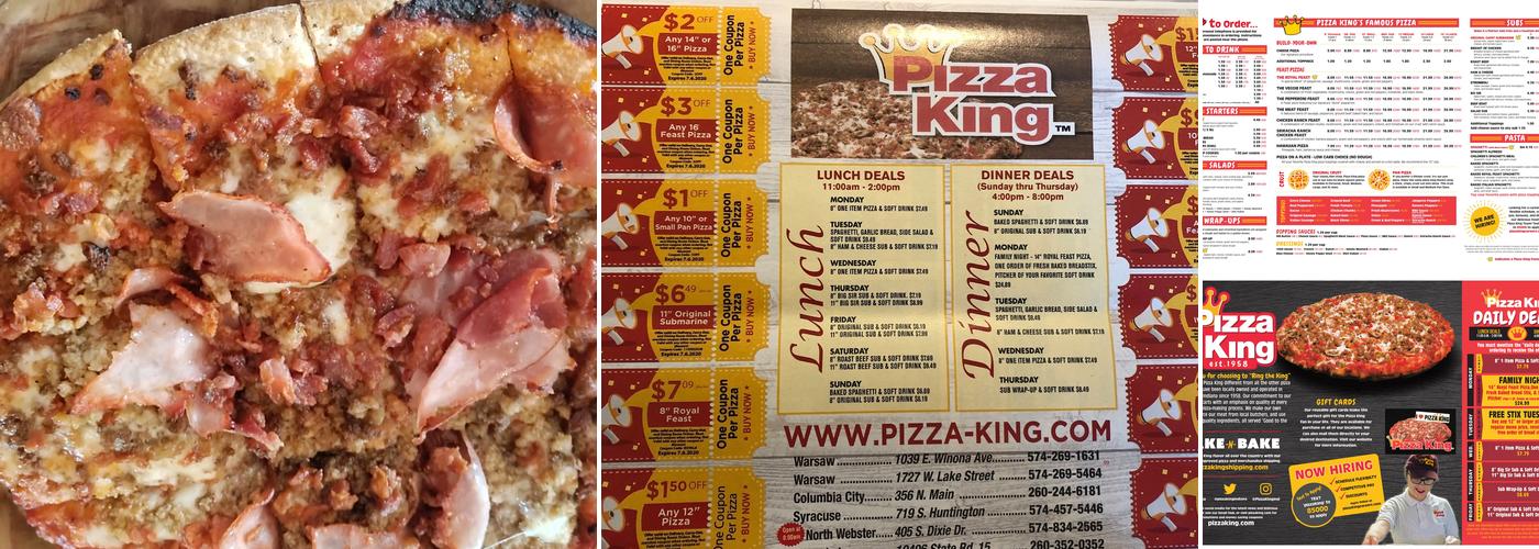 Pizza King Menu