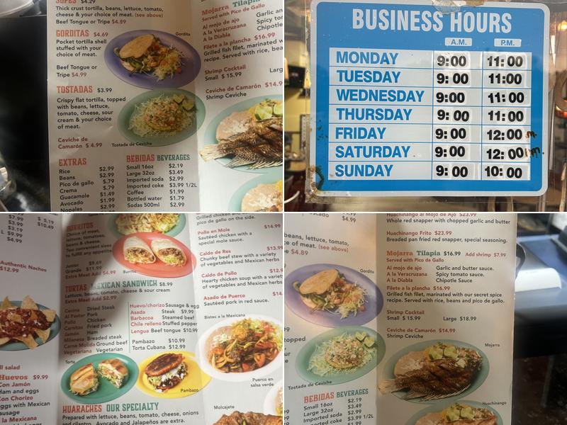 El Authentico Burrito Menu