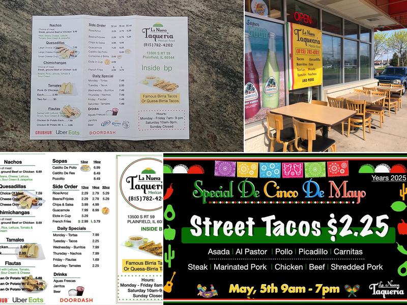 La Nueva Taqueria (Plainfield) Menu