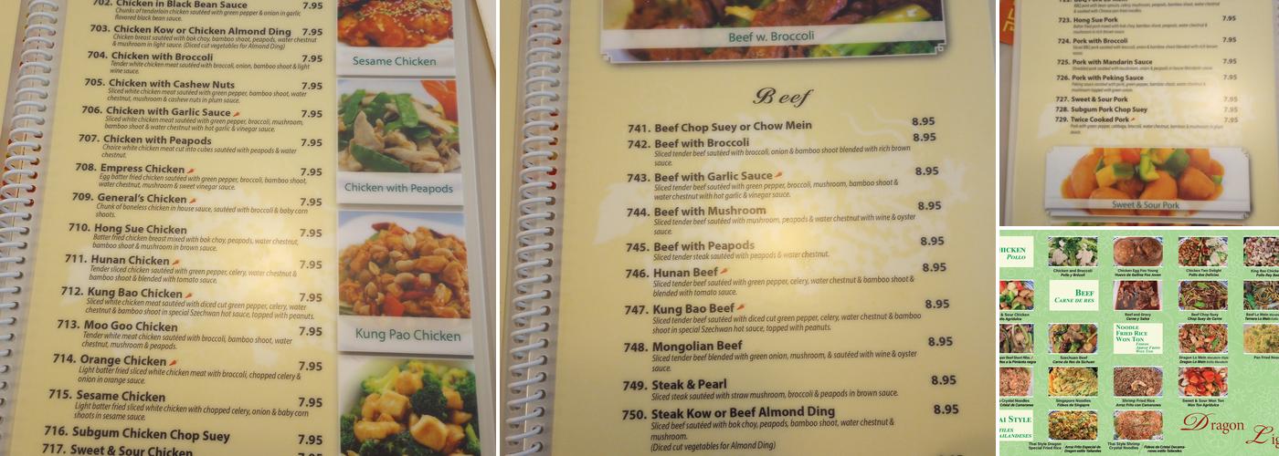 Dragon Light Restaurant Menu