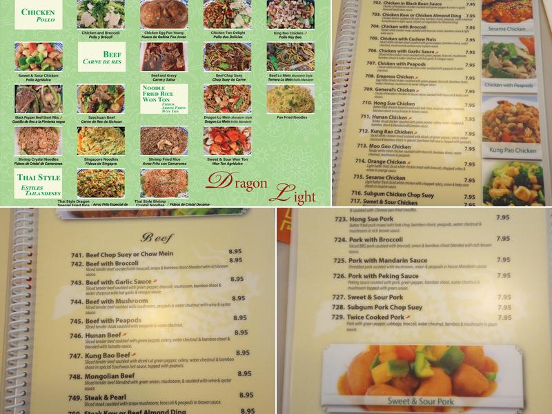 Dragon Light Restaurant Menu