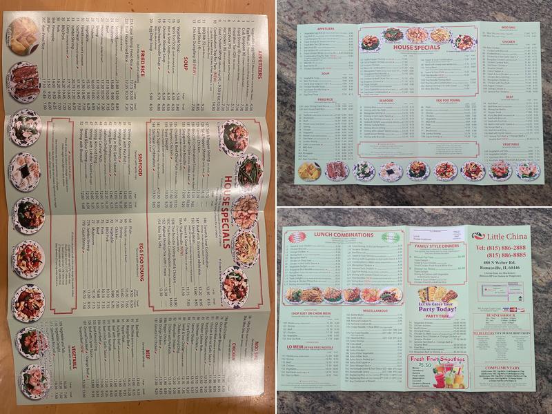 Little China Restaurant Menu