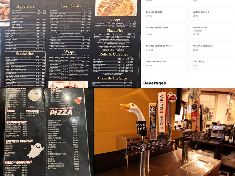 Pronto Pizzeria and Restaurant Menu