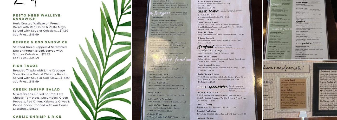 George's Restaurant Menu