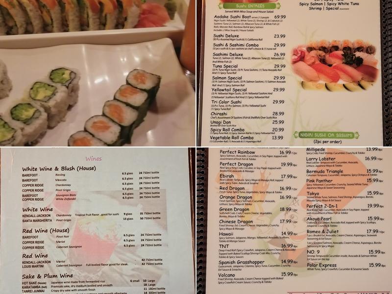 Aodake Sushi And Hibachi Menu