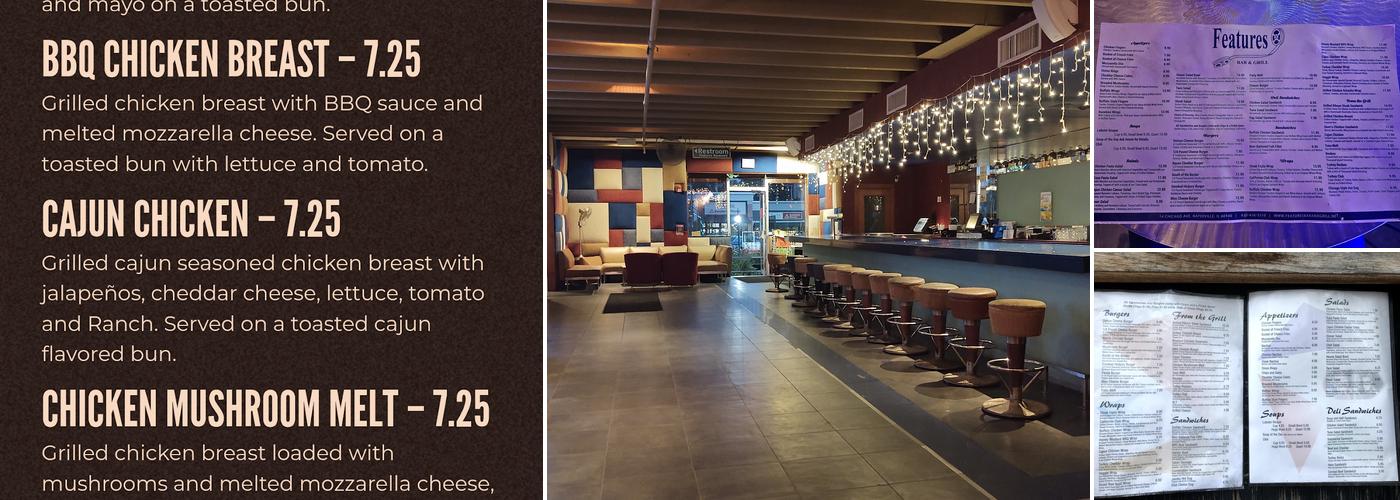 Features Bar & Grill Menu