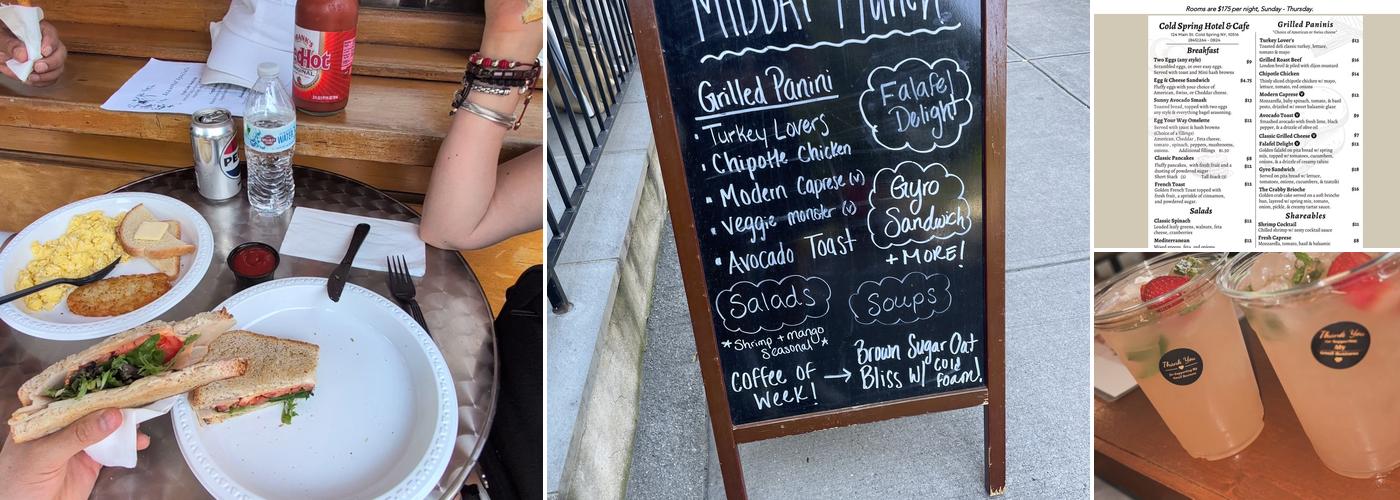Cold Spring Hotel & Cafe Menu