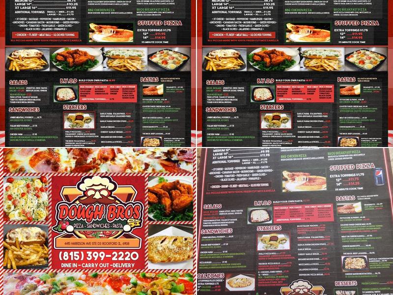 Dough Bros Pizza Menu