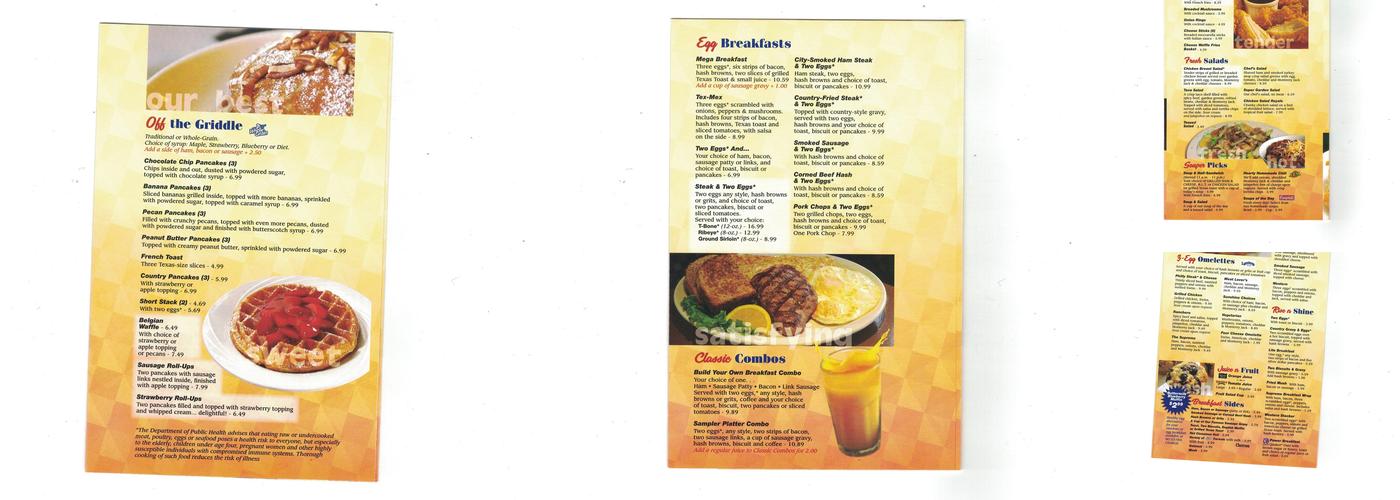 Sunshine Cafe Menu