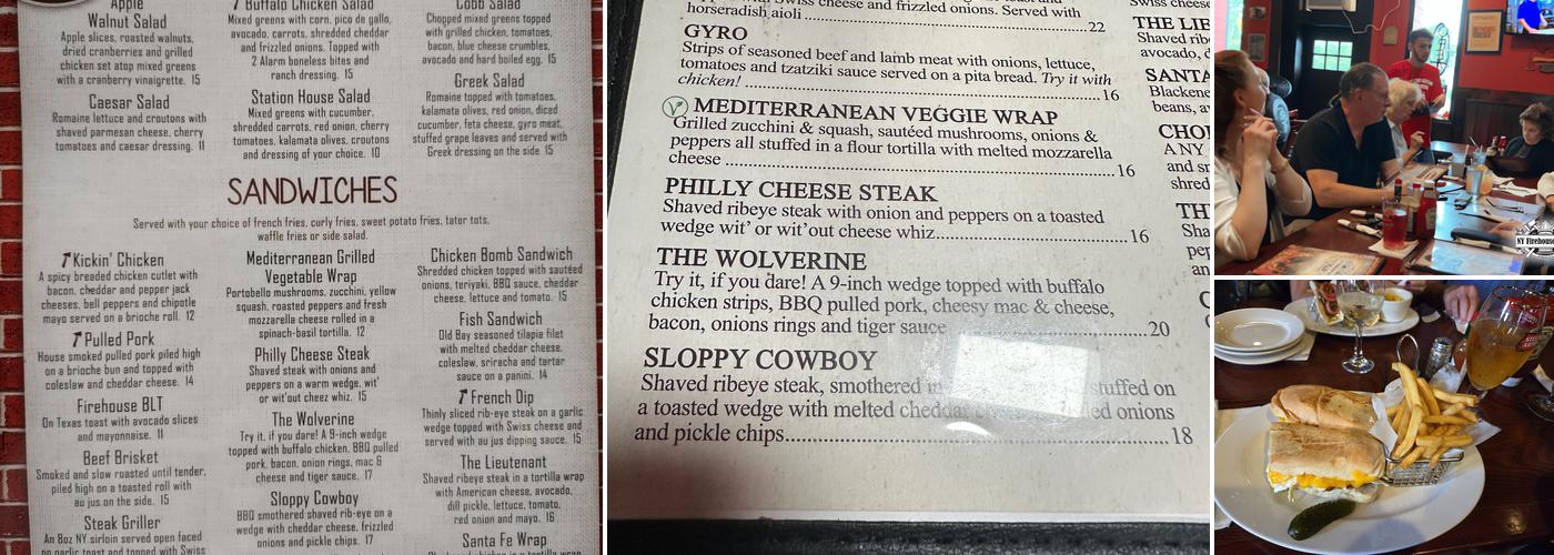 NY Firehouse Grille Menu
