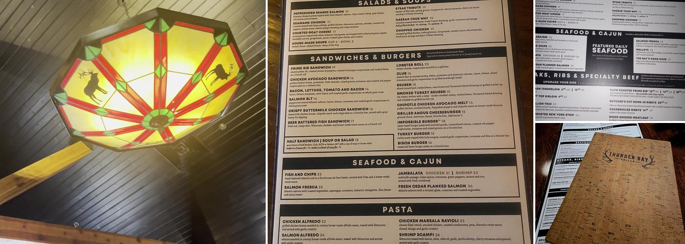 Thunder Bay Grille Rockford Menu