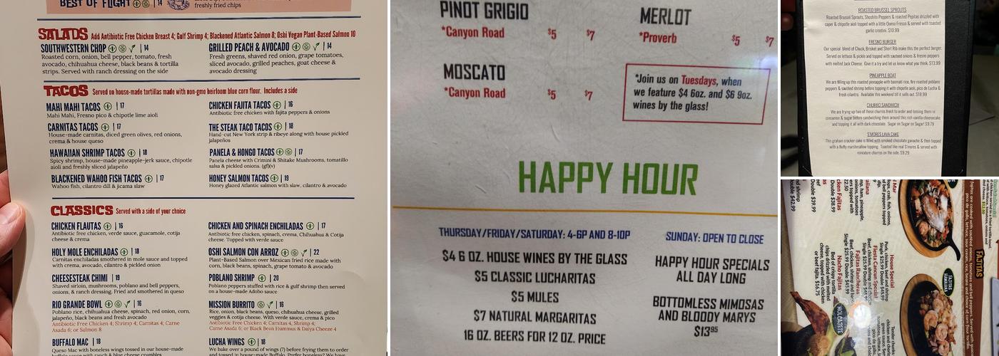 Lucha Cantina Menu