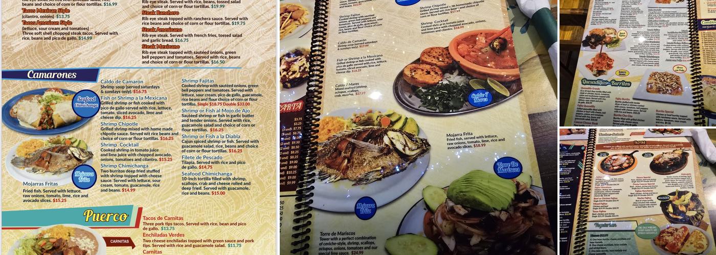 Fiesta Cancun Authentic Menu