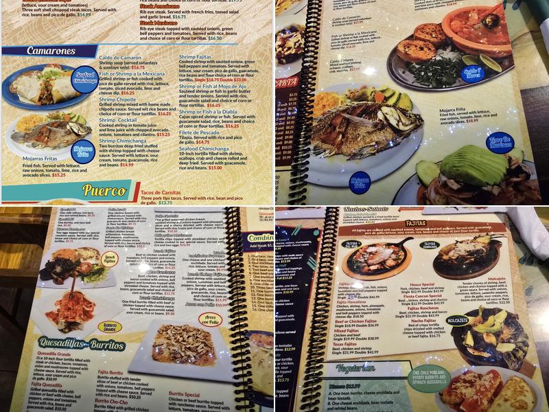 Fiesta Cancun Authentic Menu