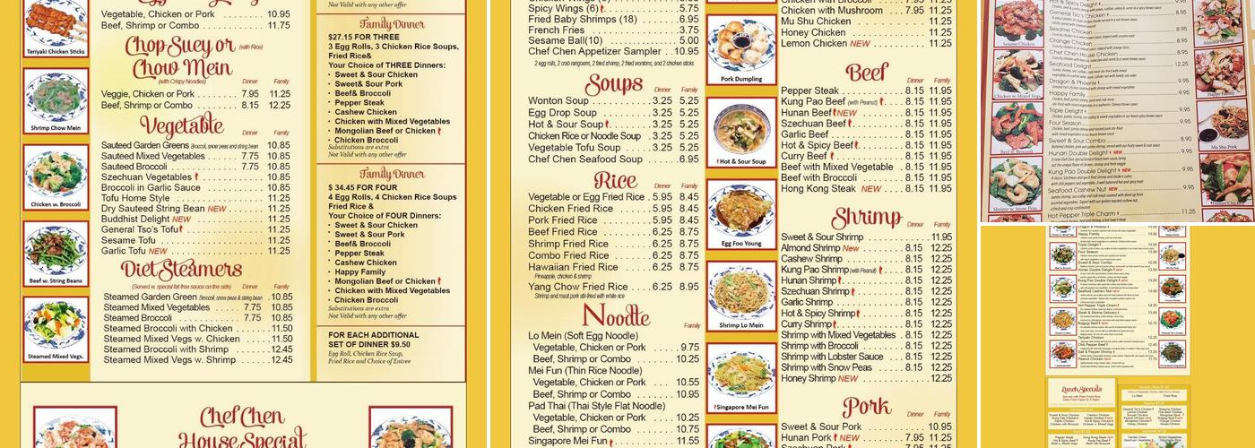 Chef Chen Menu