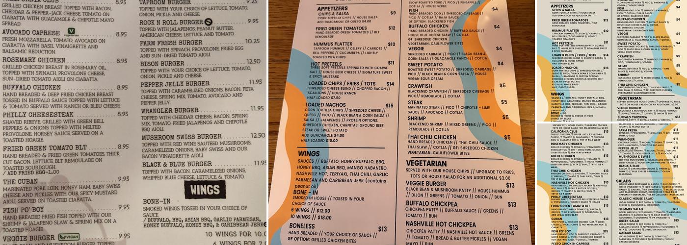 Off Broadway Taproom Menu