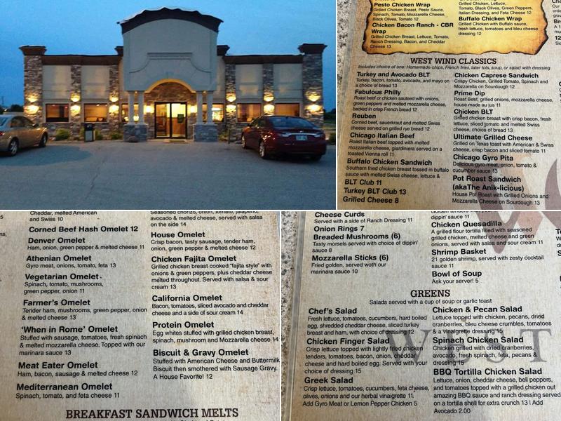 West Wind Diner Menu