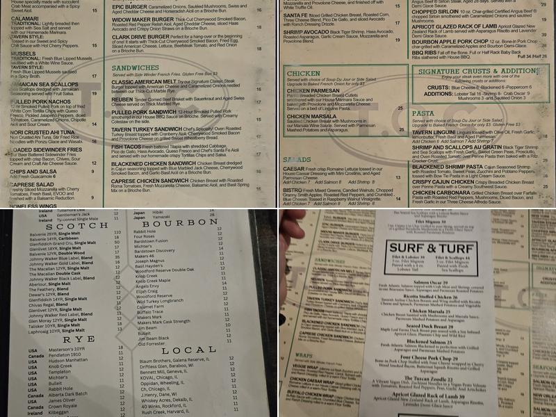 Tavern On Clark Menu