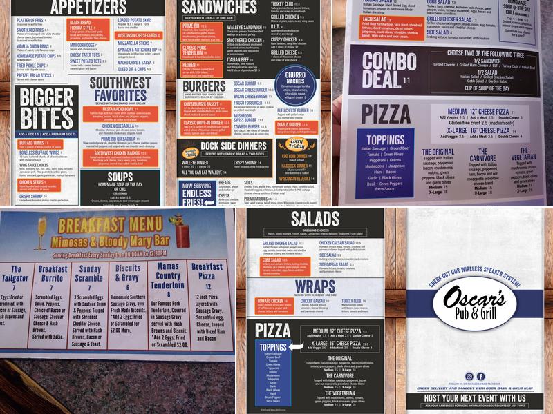 Oscar's Pub & Grill Menu