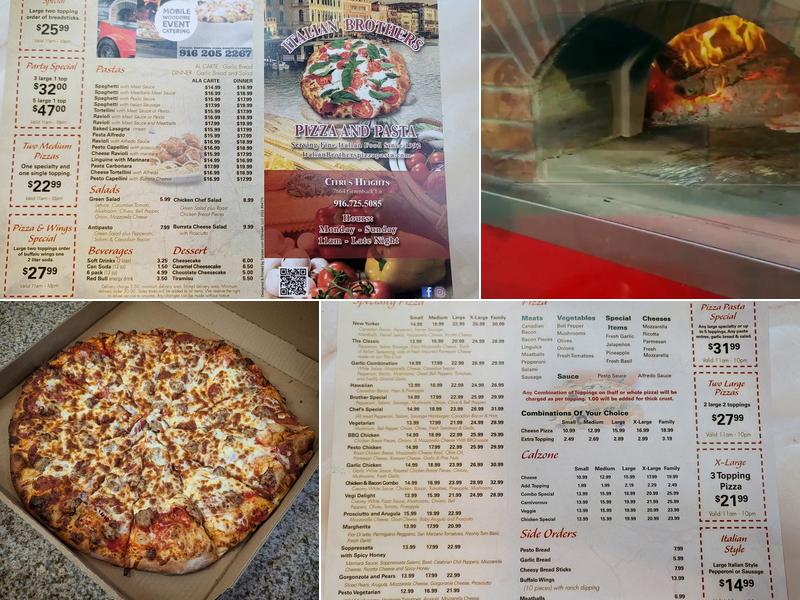 Italian Brothers Pizza & Pasta Menu