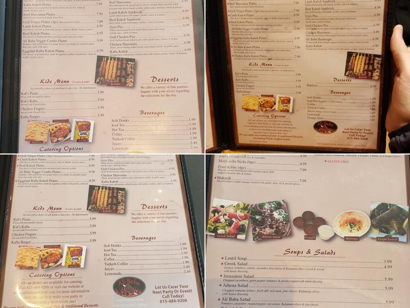 Ali Baba Menu