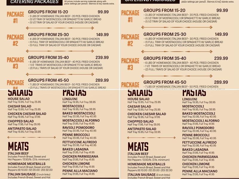 Maciano's Pizza & Pastaria Menu