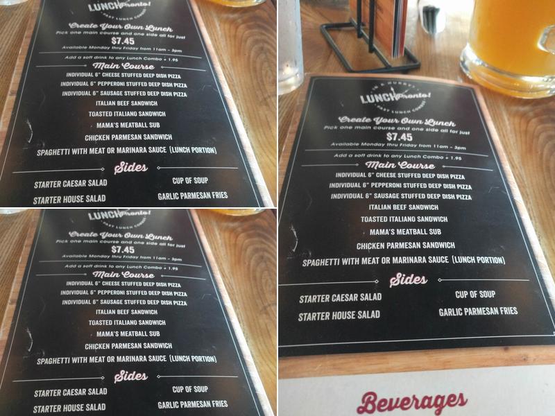 Giordano's Menu