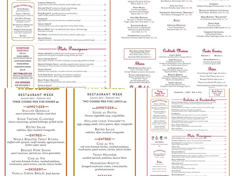 Marseille Menu