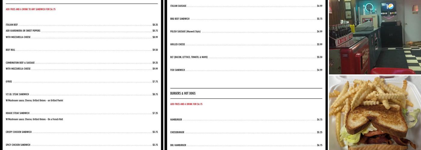 Don Walker's Sandwich Center Menu