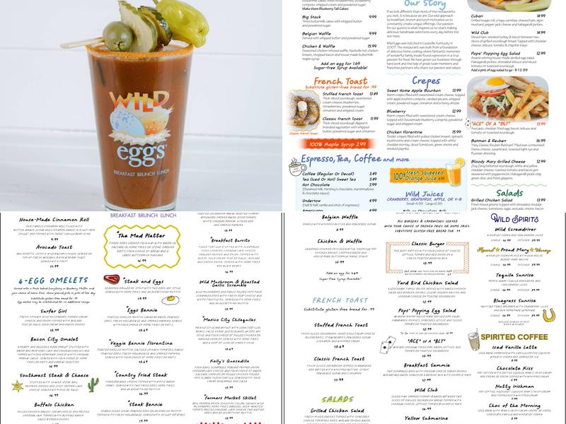 Wild Eggs Menu