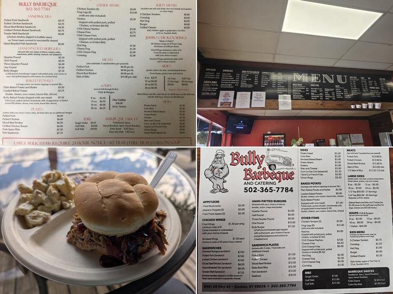 Bully Barbeque Menu
