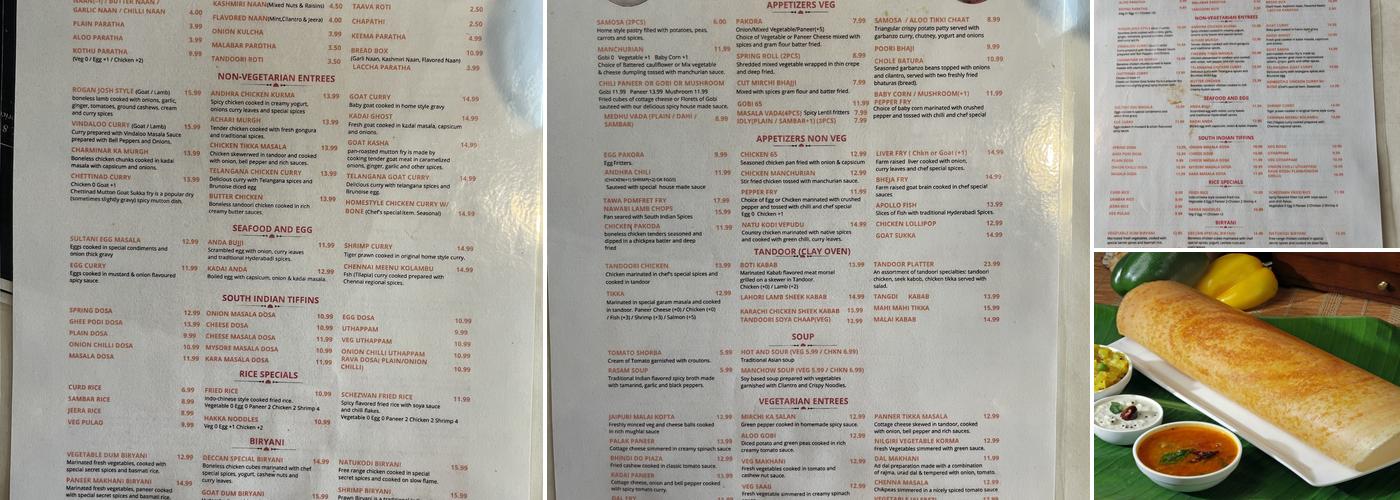 Deccan Spice Menu