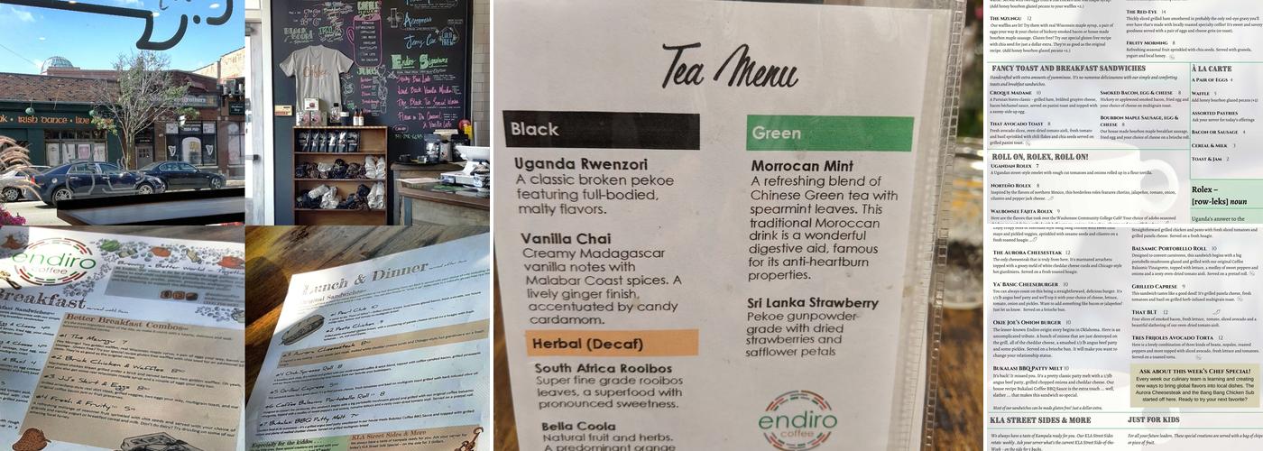 Endiro Coffee Menu