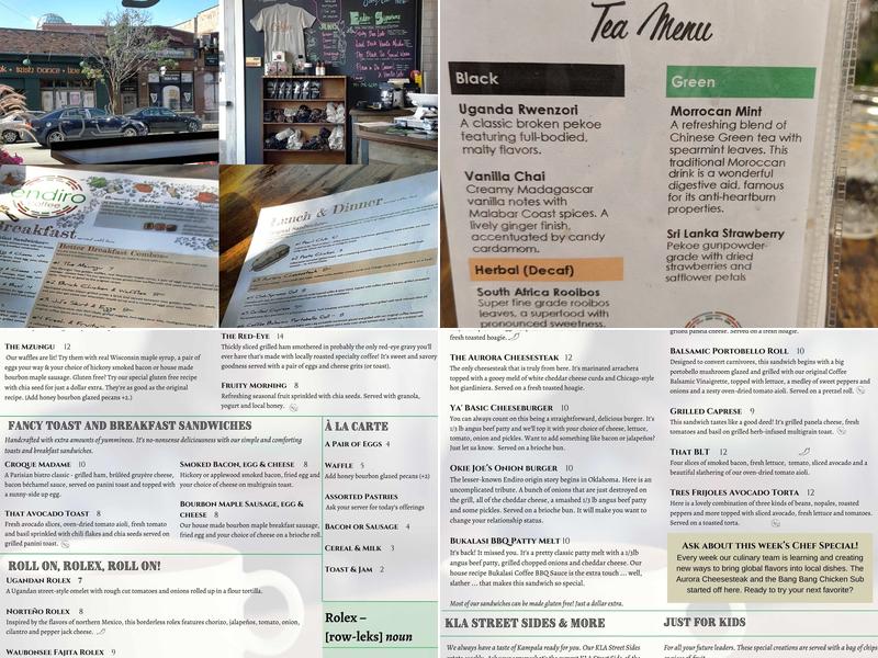 Endiro Coffee Menu