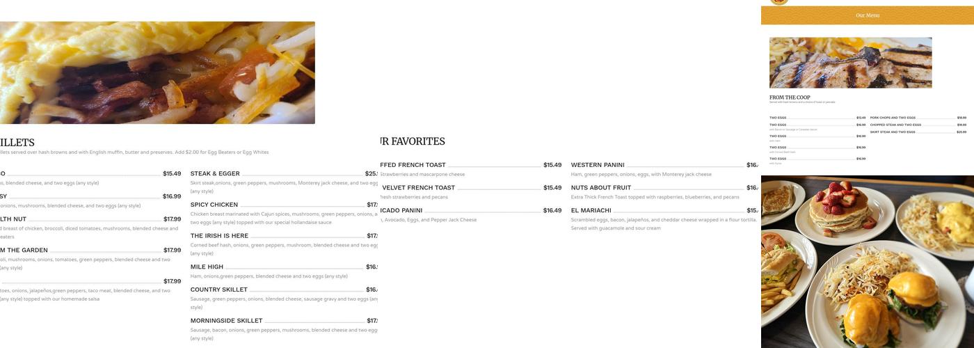 MORNINGSIDE CAFE Menu