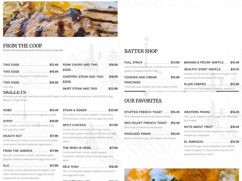 MORNINGSIDE CAFE Menu