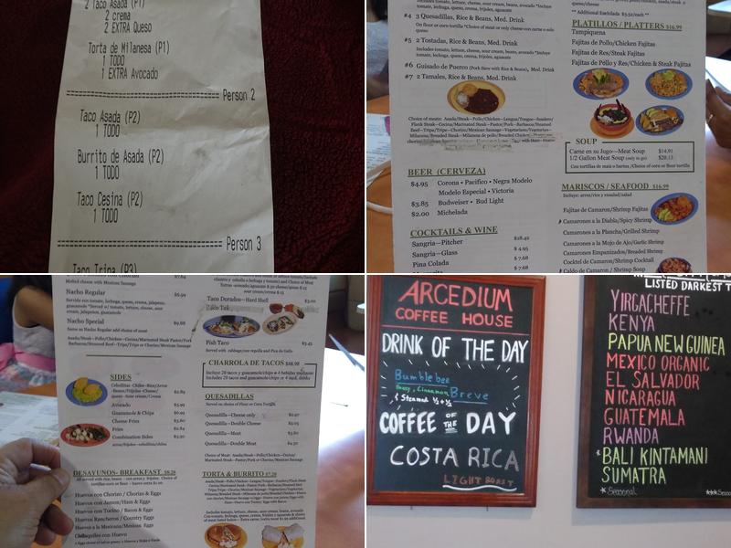 Los Comales Aurora Menu