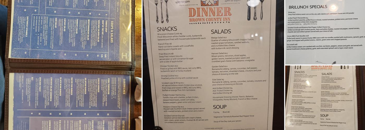 Harvest Dining Room Menu