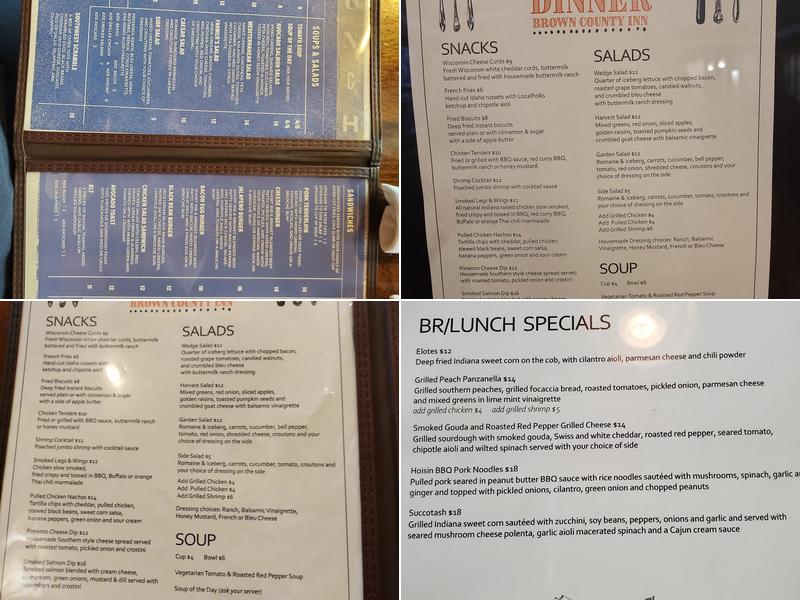 Harvest Dining Room Menu