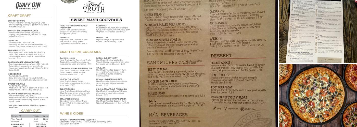 Big Woods Pizza Menu