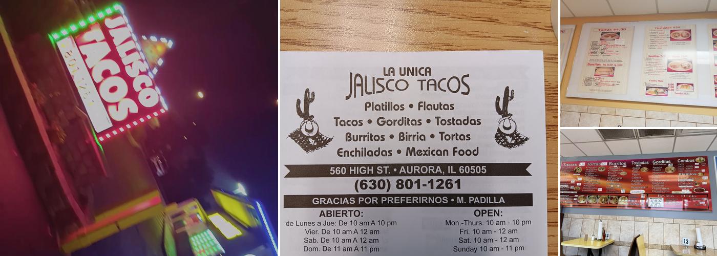 Jalisco Tacos Menu