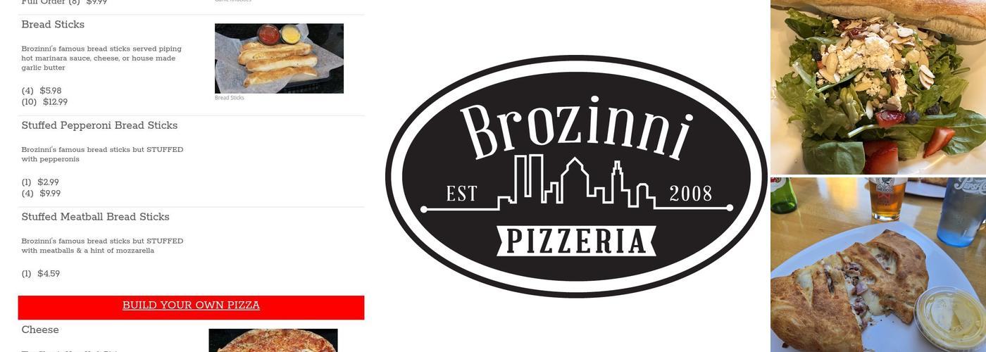 Brozinni Pizzeria Menu