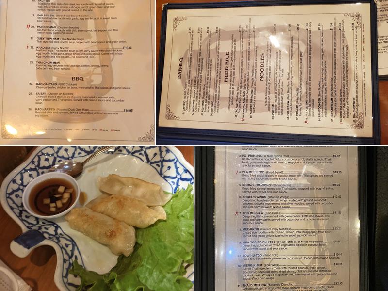 Takieng Thai Cuisine Menu