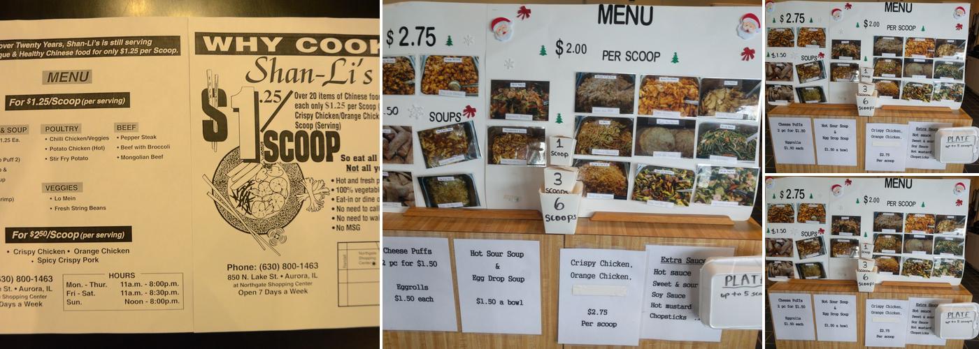 Shan Li's Menu