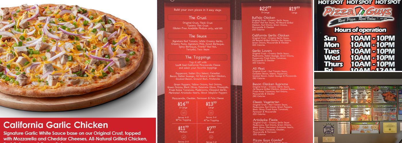Pizza Guys Menu
